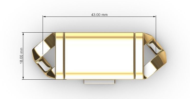 18 MM CUBAN SQUARE LINK CHAIN 500 GR 20 INCH 14K 3D print model_7