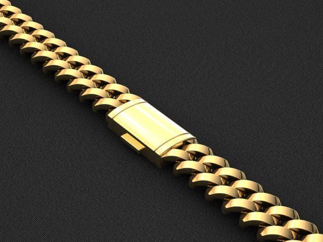 18 MM CUBAN SQUARE LINK CHAIN 500 GR 20 INCH 14K 3D print model_1