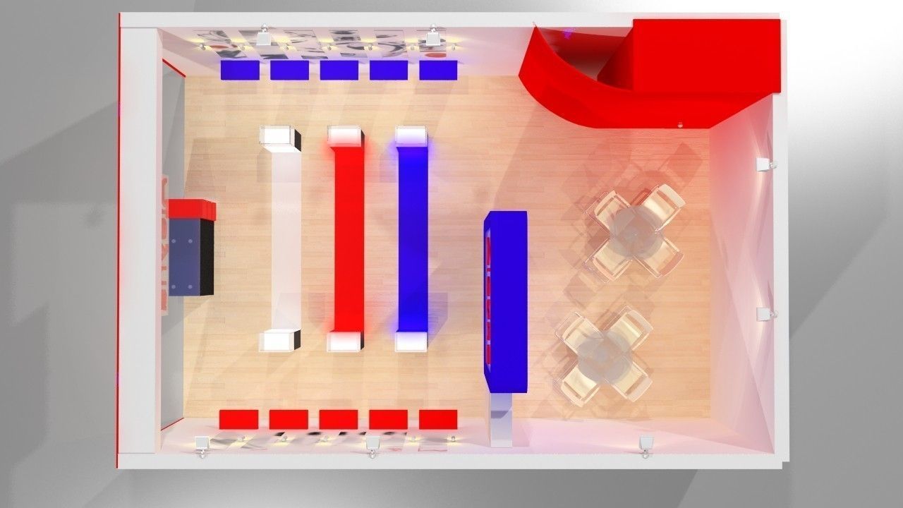 Aleyna Exhibition Design 3D model_1