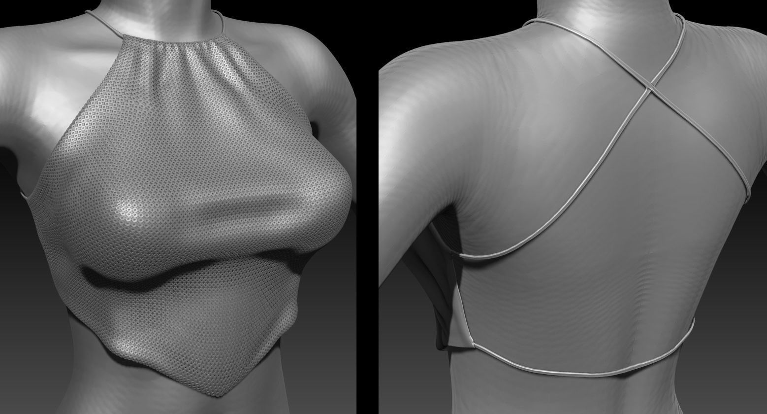 Female Clothing Low-poly 3D model_17