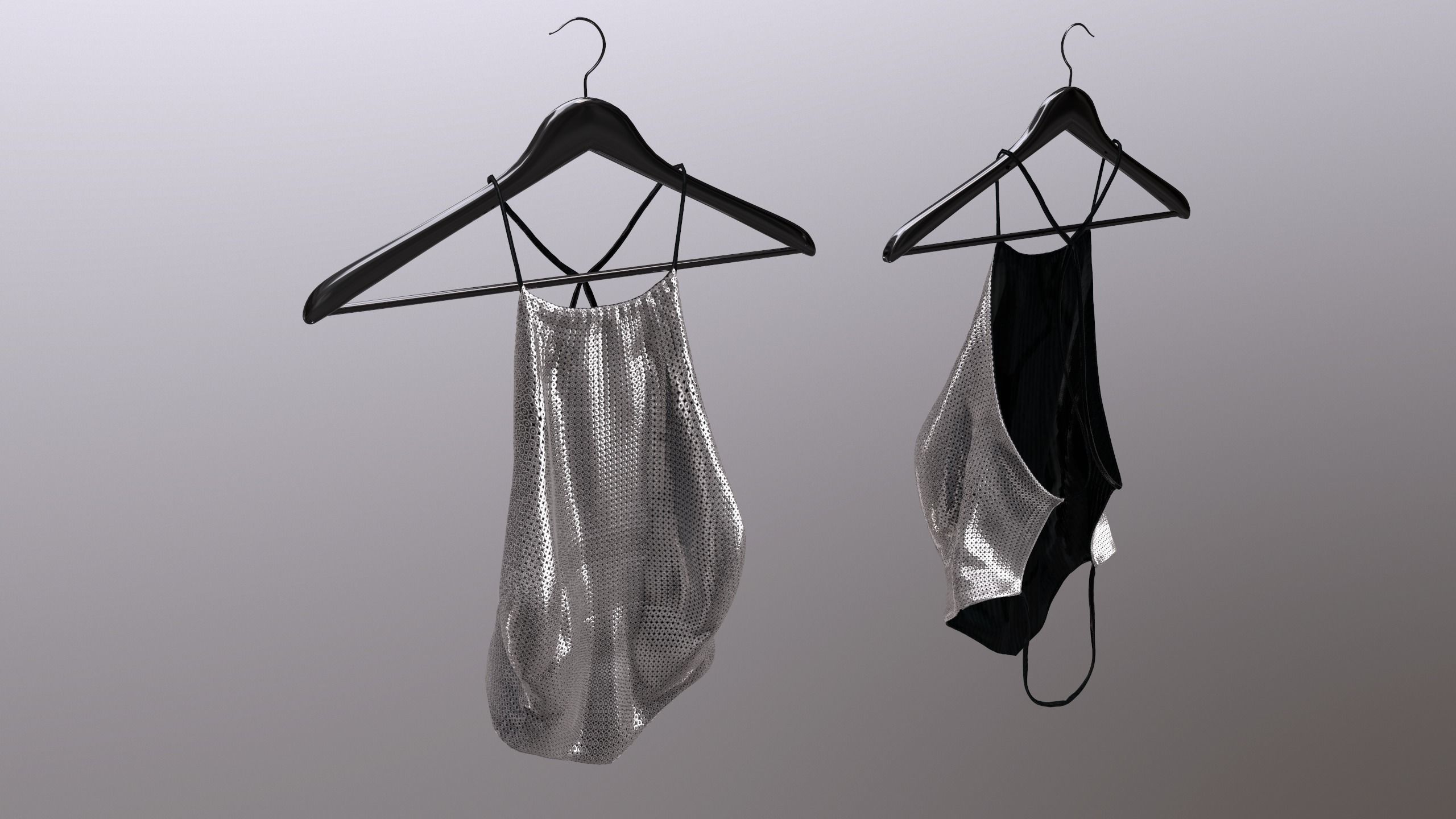 Female Clothing Low-poly 3D model_11