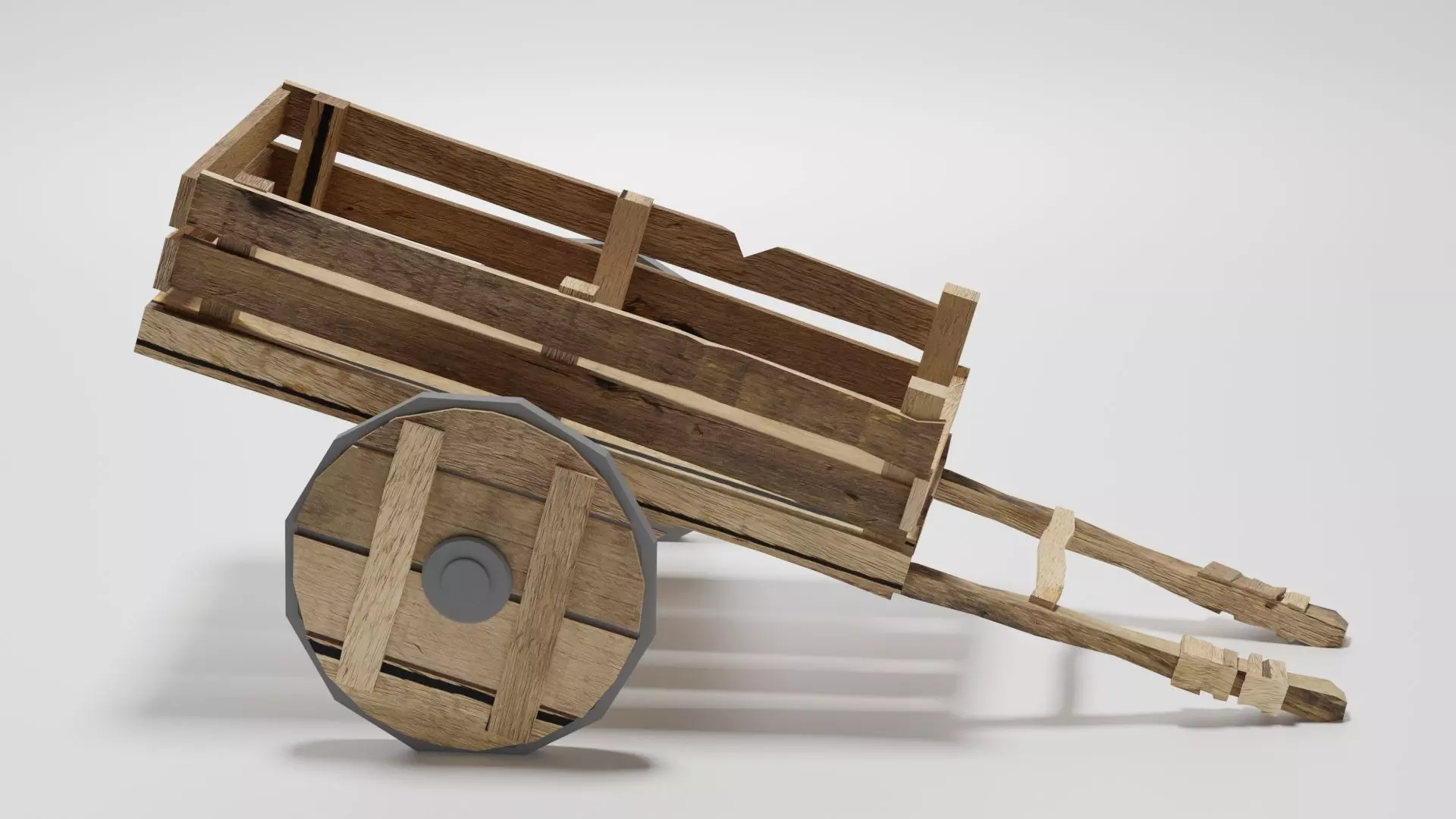 Garden Cart 3D Model Low-poly 3D model_0