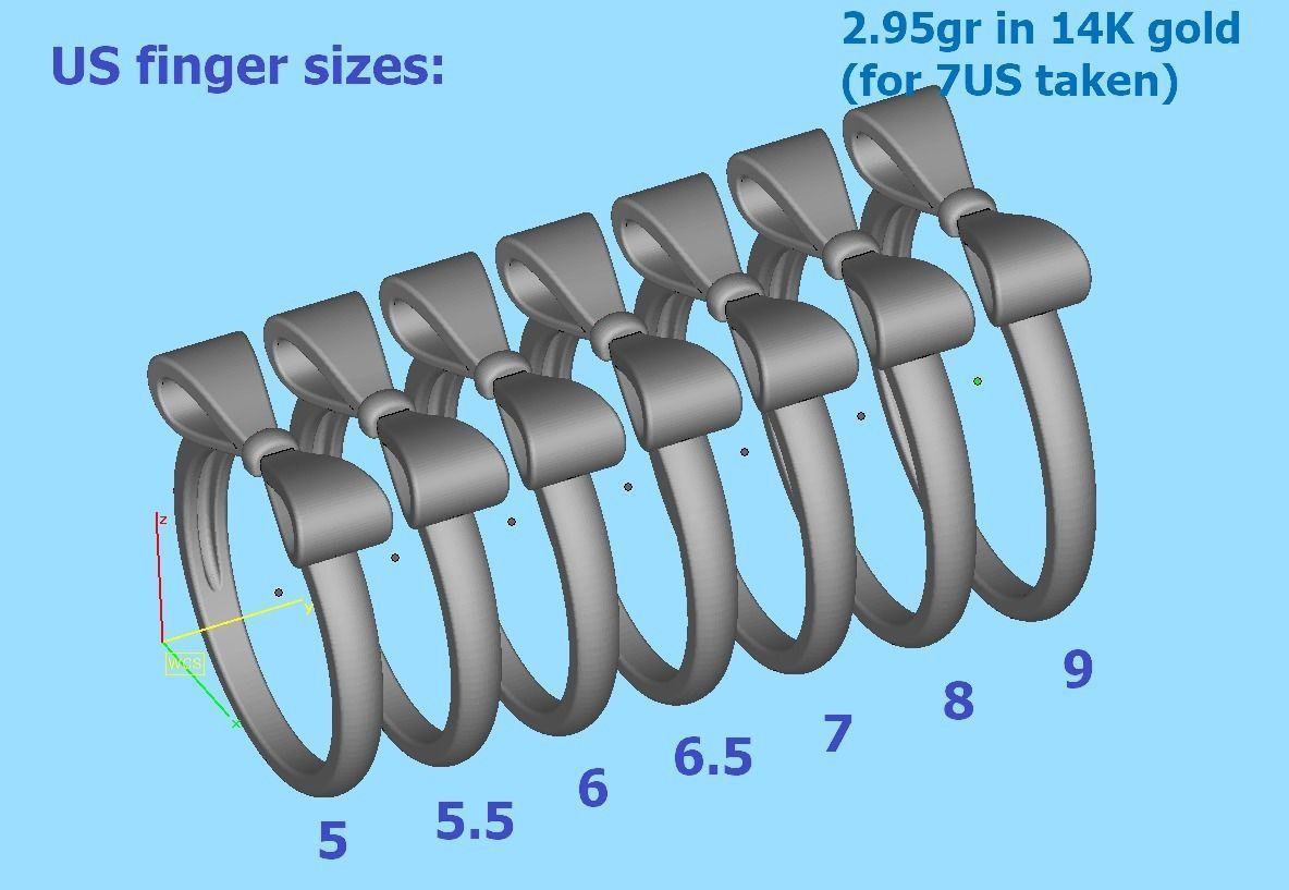Bow Knot Fashion ring printable 3dmodel 3D print model_9