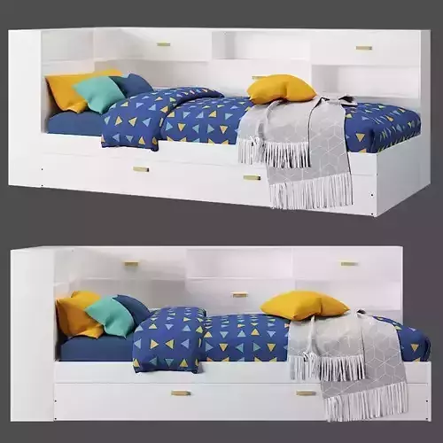 Childrens bed with shelves YANN 2