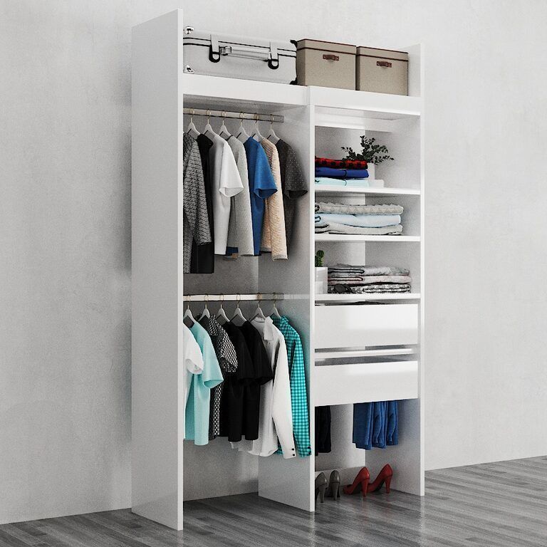 Modular wardrobe for clothes Yann 3D model_1