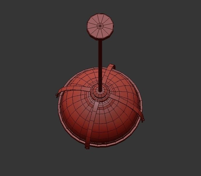 LARGE globe pendant light in gold and clear glass 3D model_1