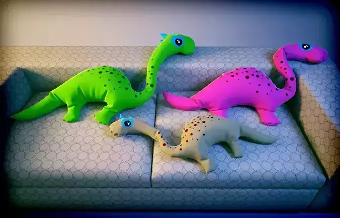 Dinosaur Pillow Pets Free 3D model