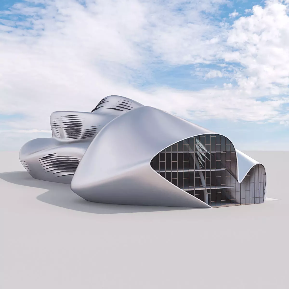 Futuristic building 26 3D model_0