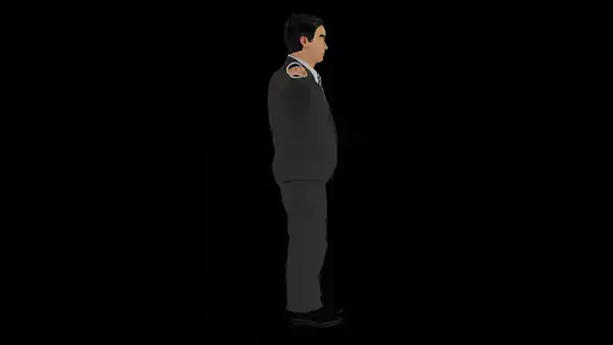 Old Man With Rig 3D model
