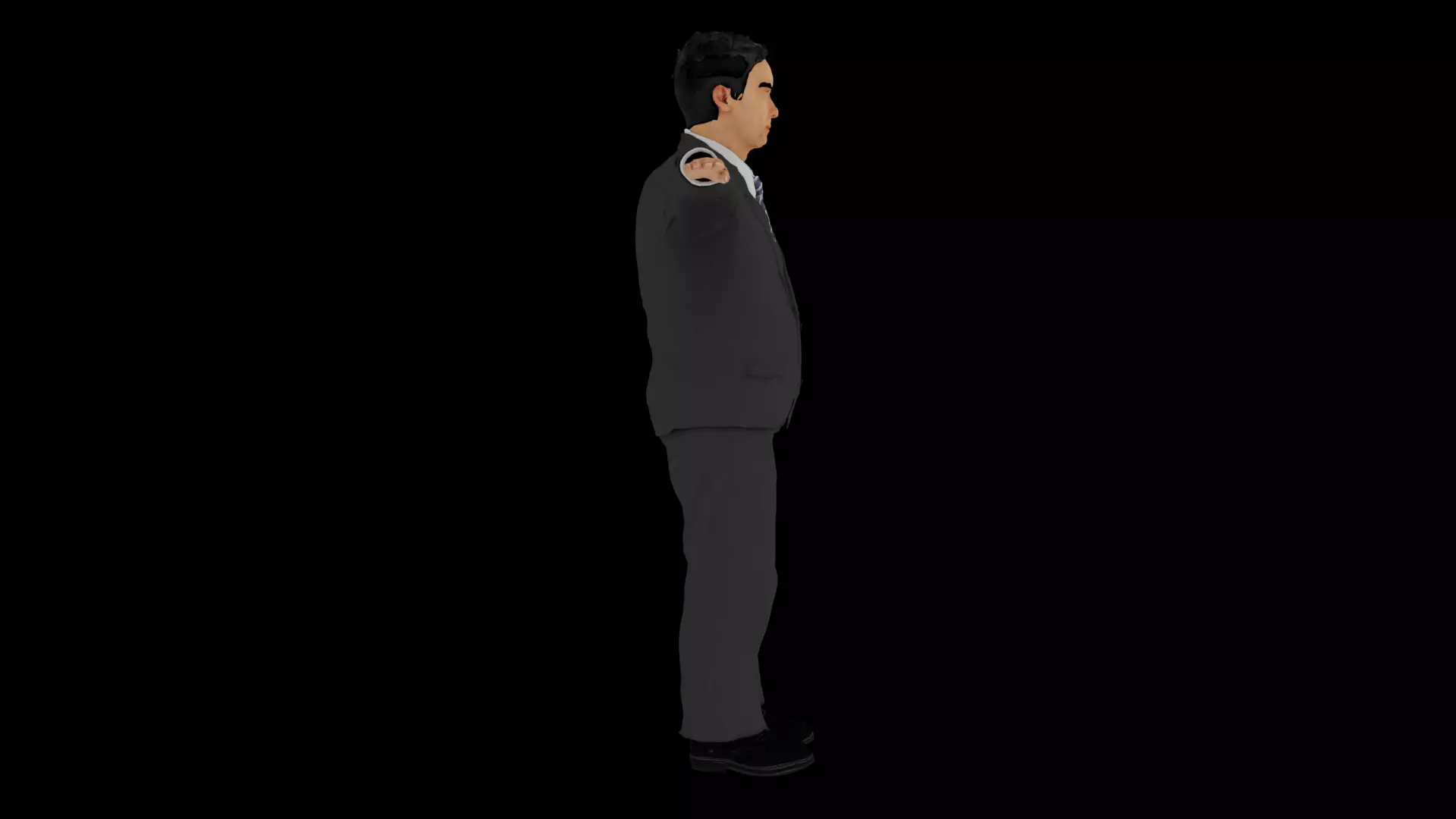 Old Man With Rig 3D model