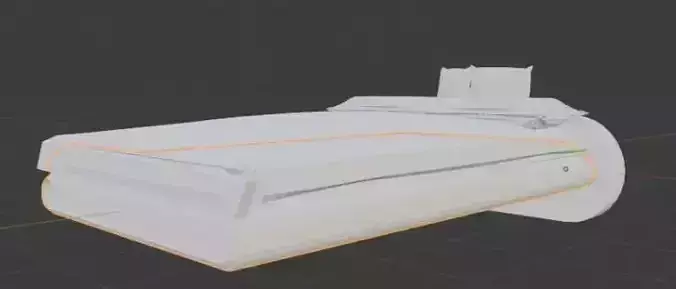 Realistic Bed and Pillows and Blanket