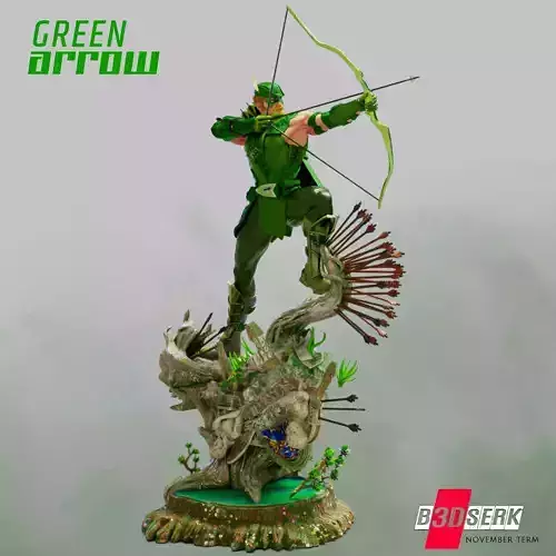 B3DSERK DC comics Green Arrow 3d Sculpture