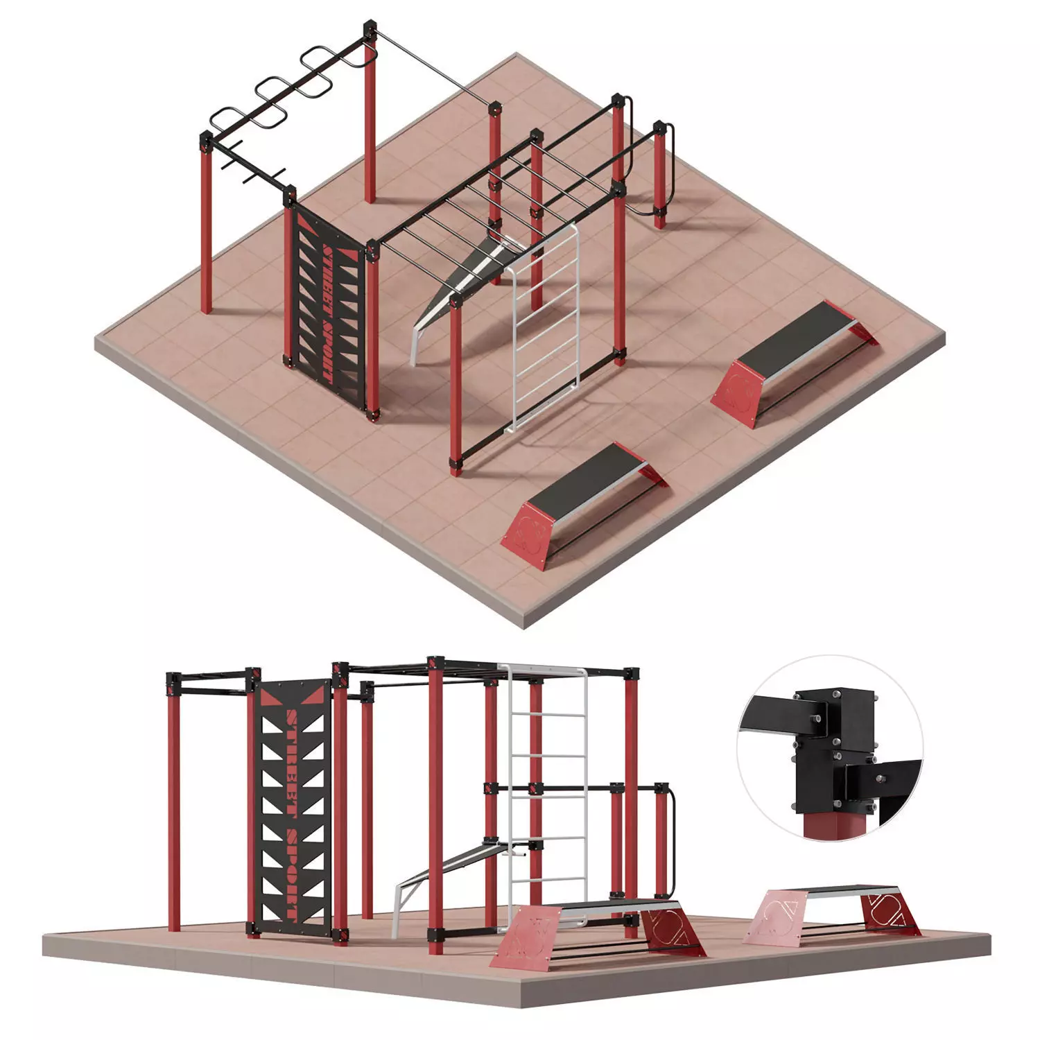 Sports complex street sport S-20 3D model