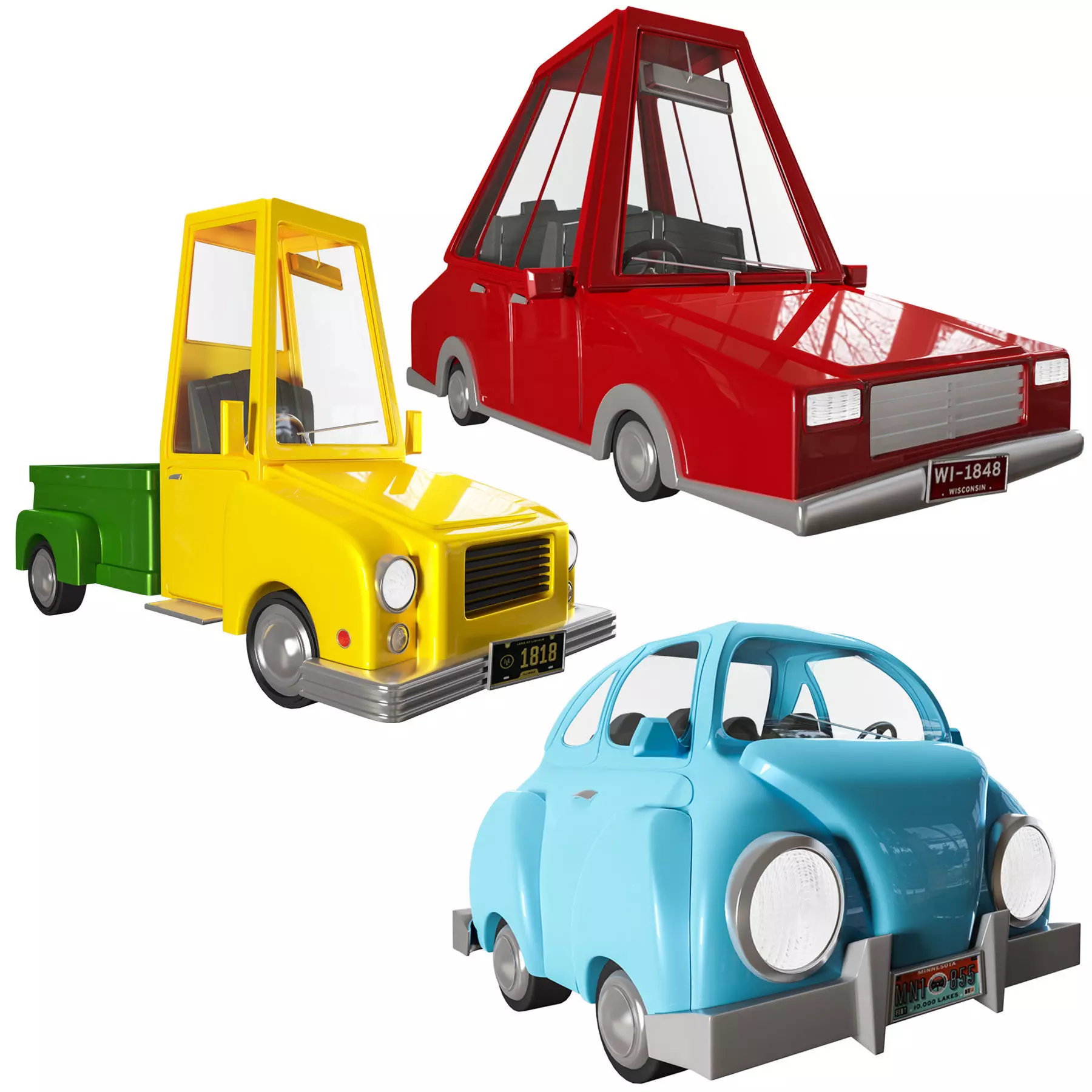 toy car Low-poly 3D model