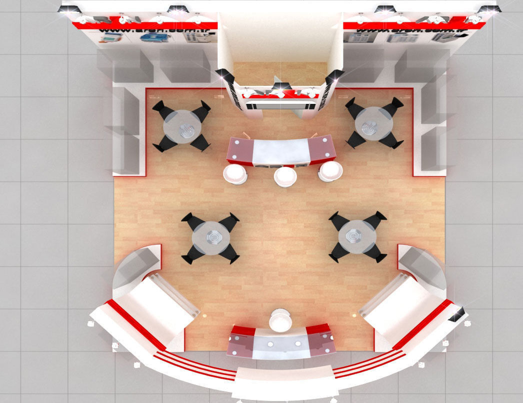 Aren exhibition fair stand  design 3D model_2