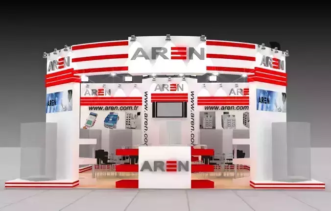 Aren exhibition fair stand  design 3D model