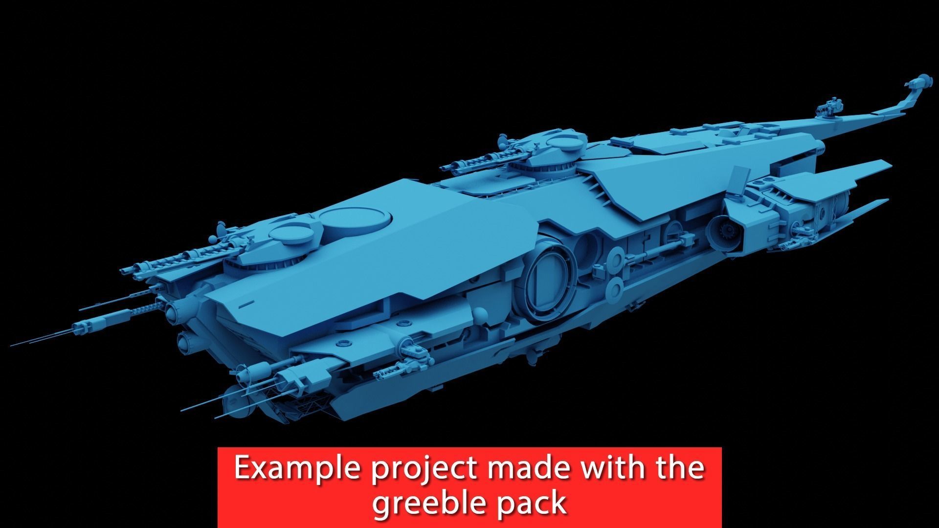Greeble kitbash lowpoly pack Low-poly 3D model_5
