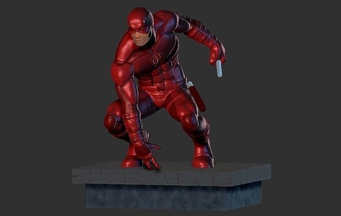 Daredevil 3D statue of flash 3D print model