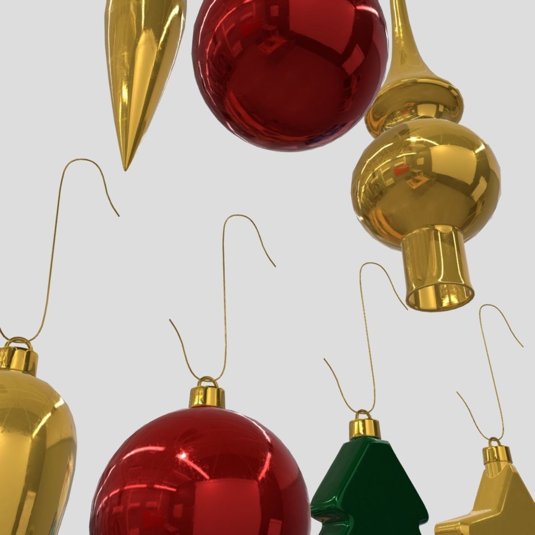 Christmas Bauble Pack Low-poly 3D model_13