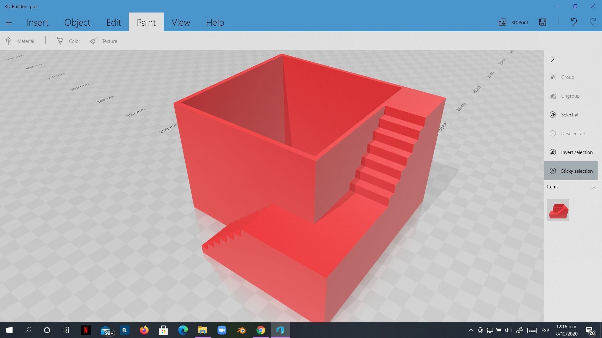 Elegant Pot Plant with stairs 3D printable 3D print model_10