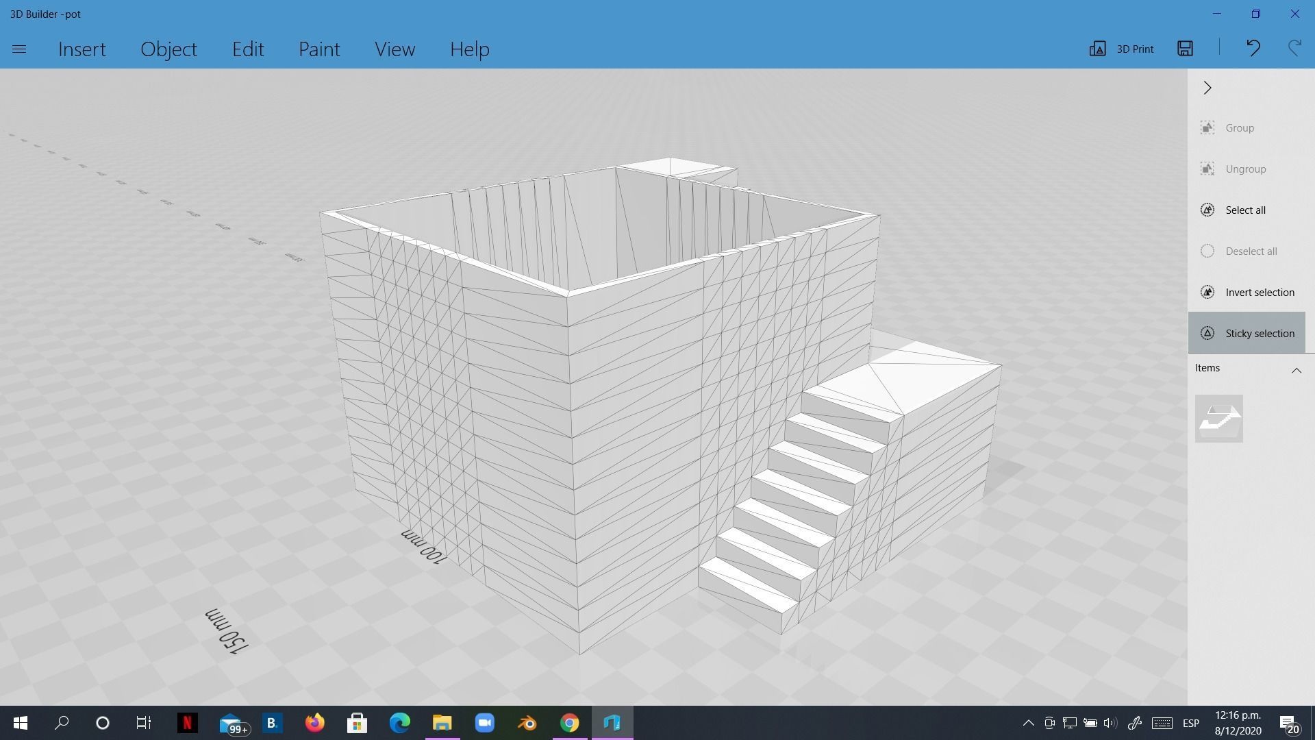 Elegant Pot Plant with stairs 3D printable 3D print model_11
