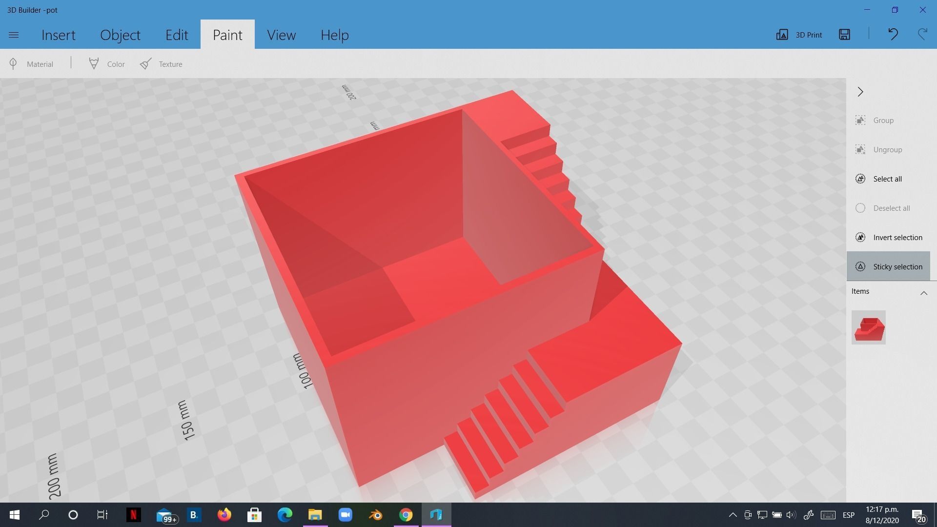 Elegant Pot Plant with stairs 3D printable 3D print model_9
