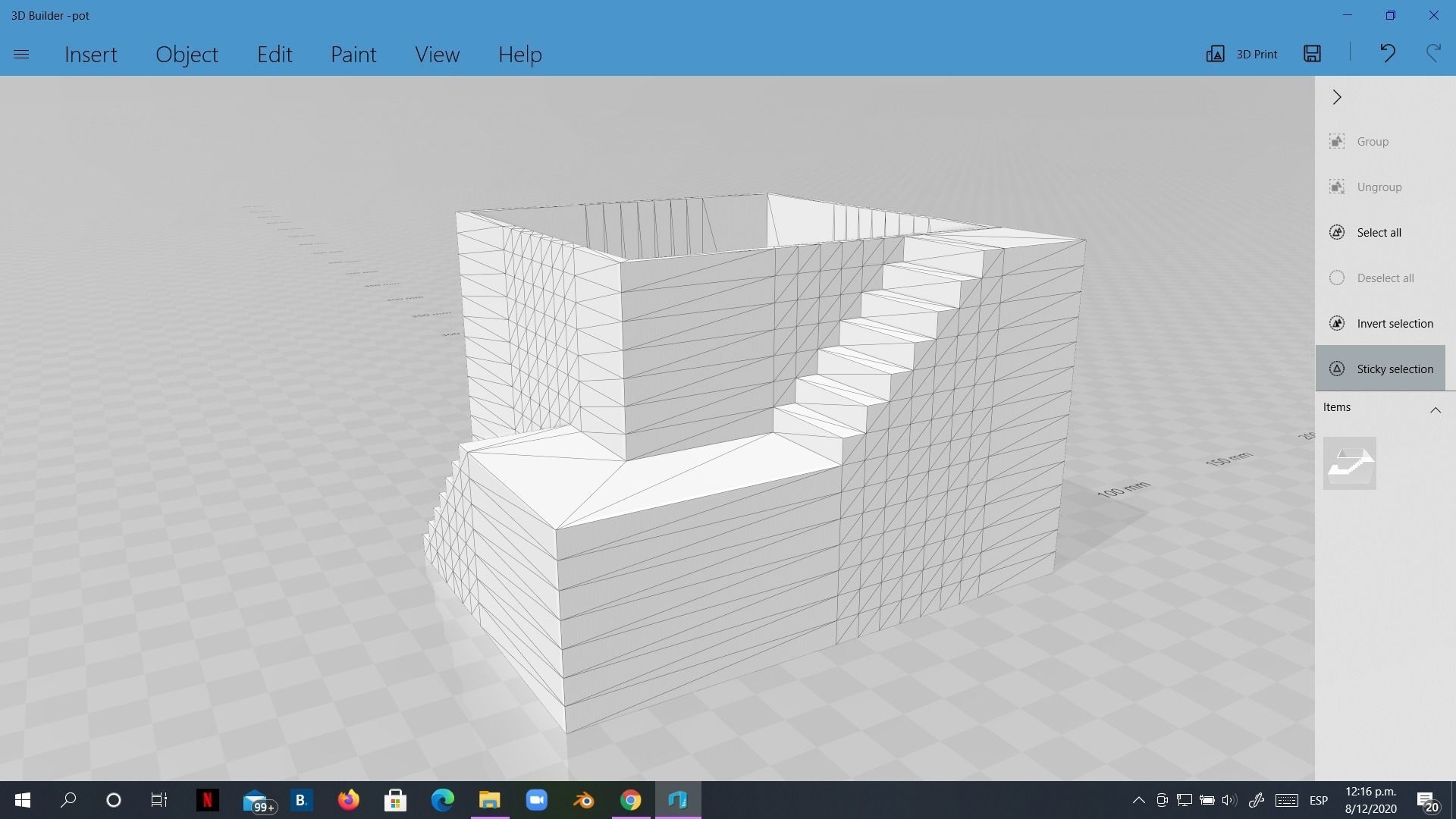 Elegant Pot Plant with stairs 3D printable 3D print model_12