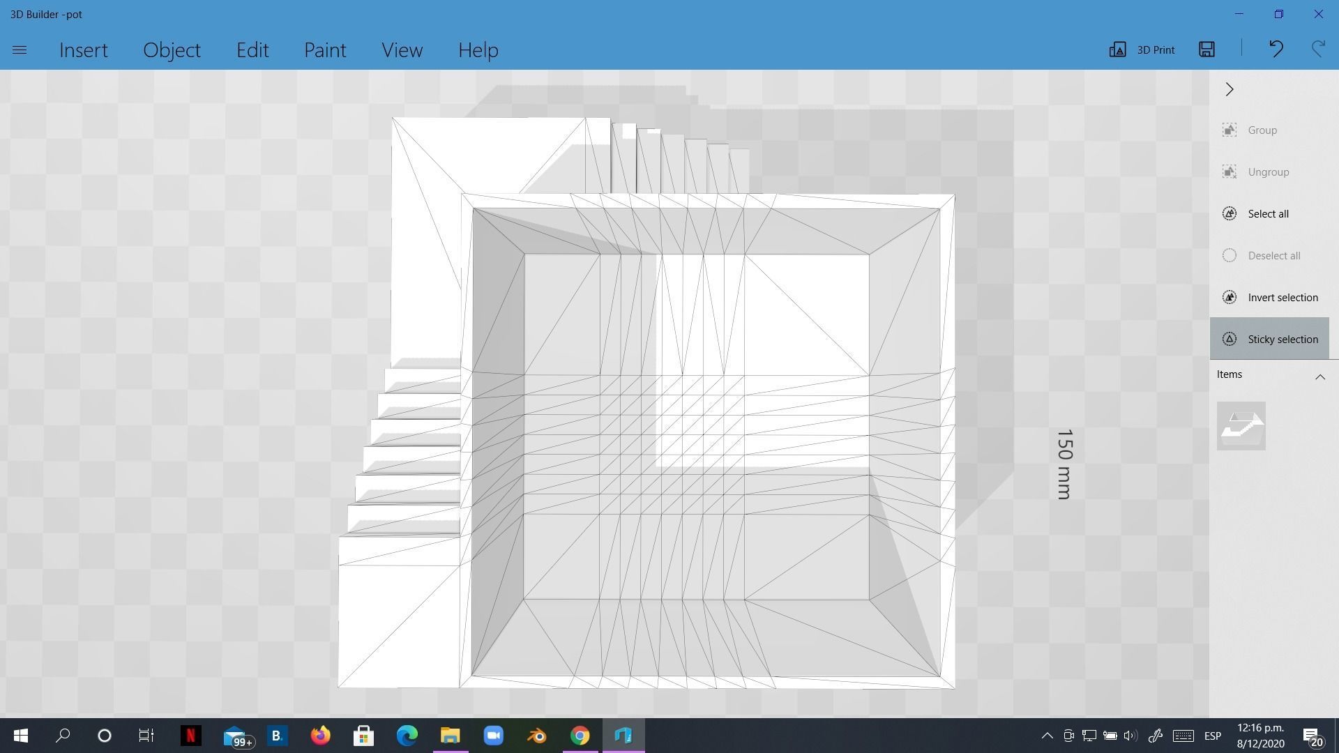 Elegant Pot Plant with stairs 3D printable 3D print model_8
