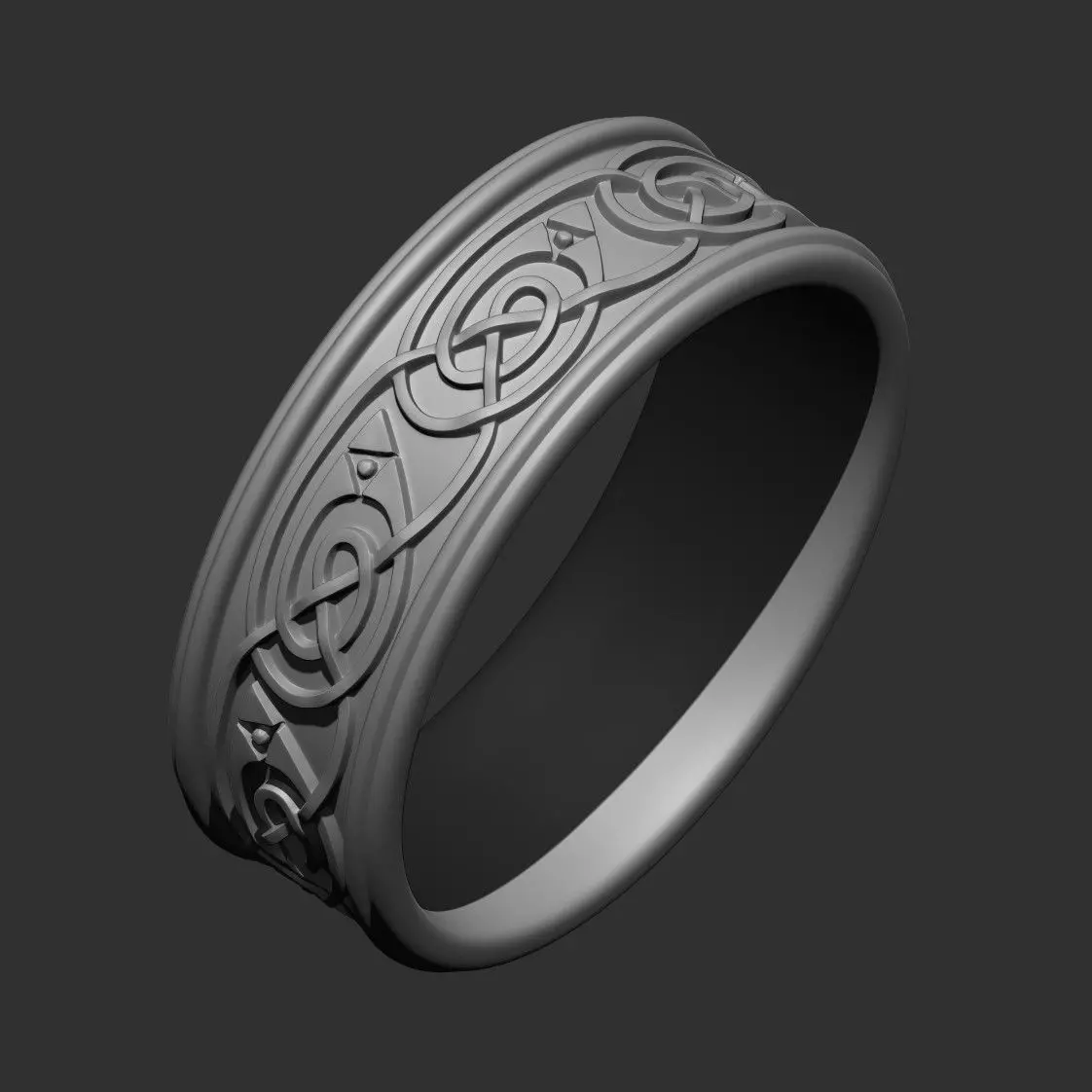 Celtic ring design for 3D printing 7 3D print model_0