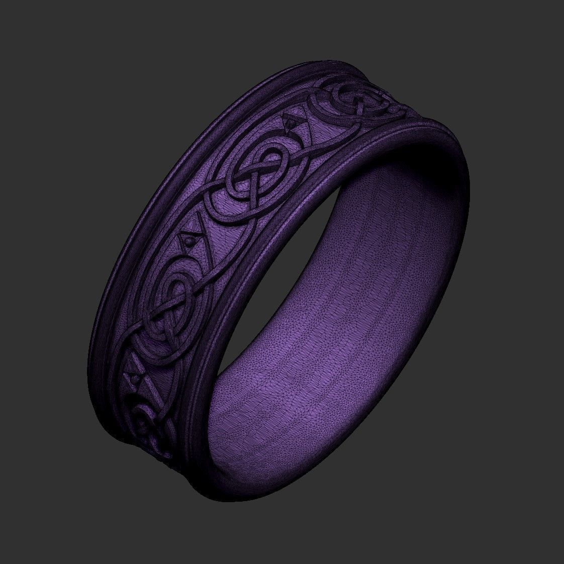 Celtic ring design for 3D printing 7 3D print model_2