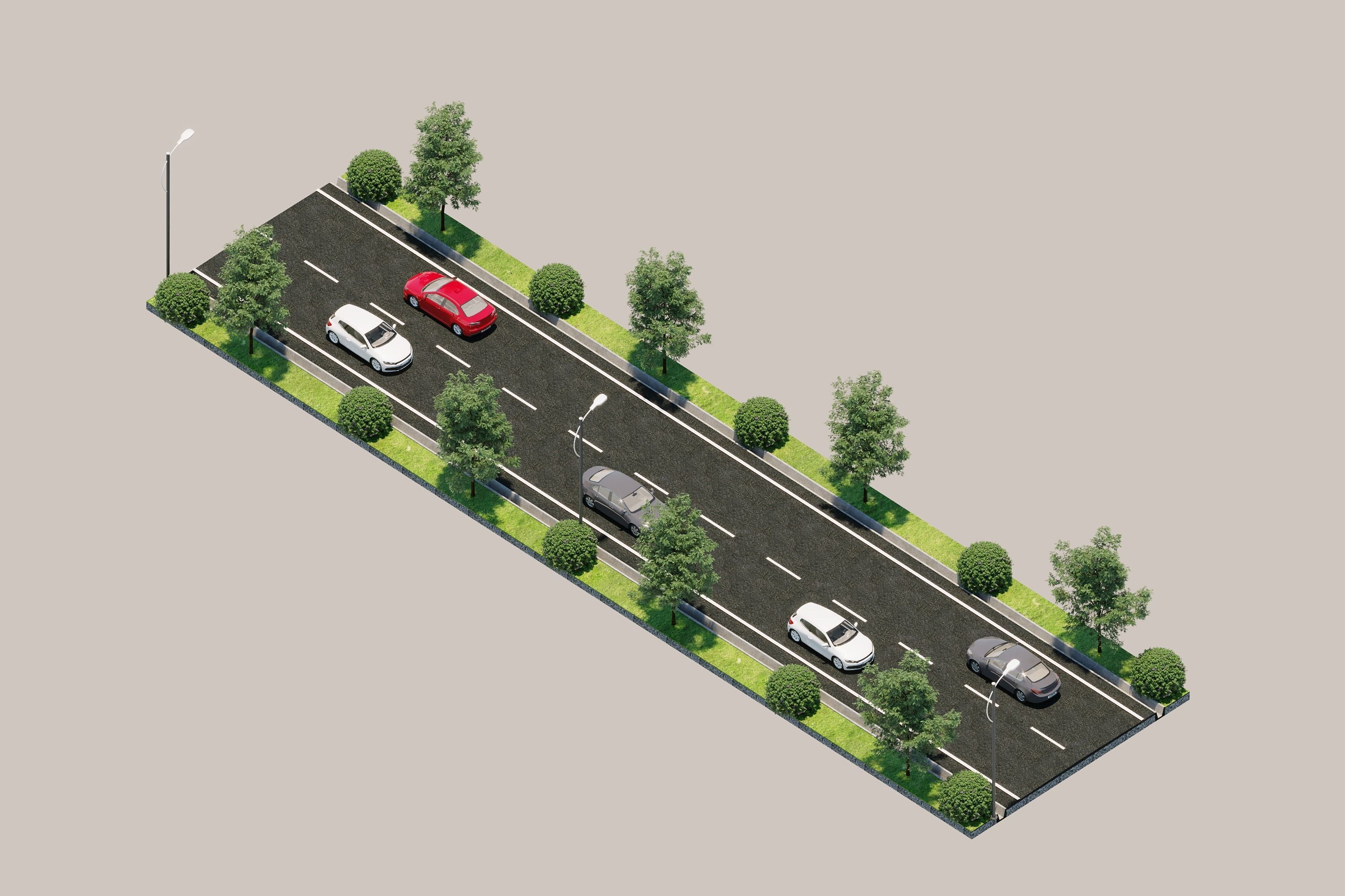 Road types Remastered  ID002 Free 3D model_3
