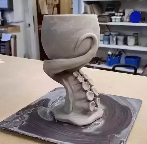 Exquisite Octopus Tentacle Goblet Digital 3D print model