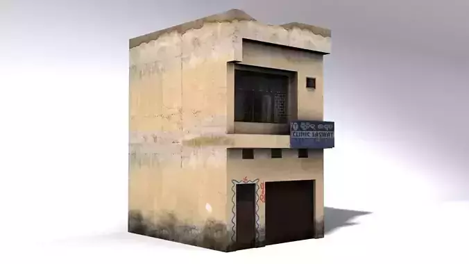 Indian Building Low Poly Low-poly 3D model