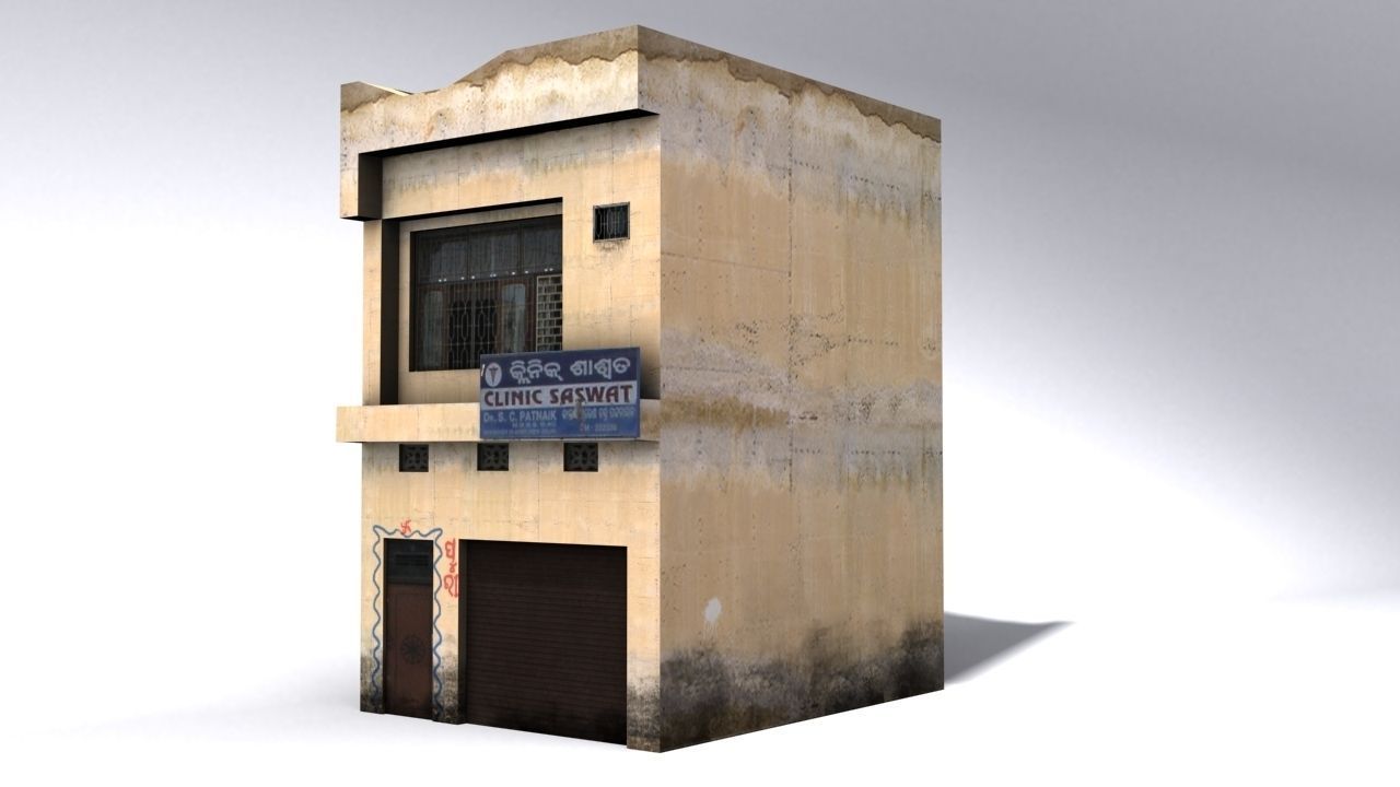 Indian Building Low Poly Low-poly 3D model_1