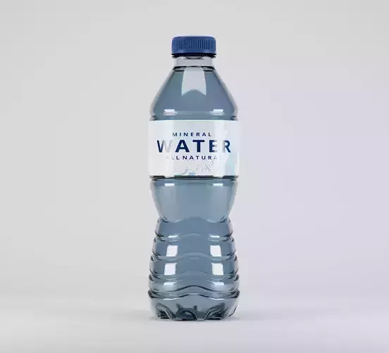 Plastic Water Bottle 250ml 3D model