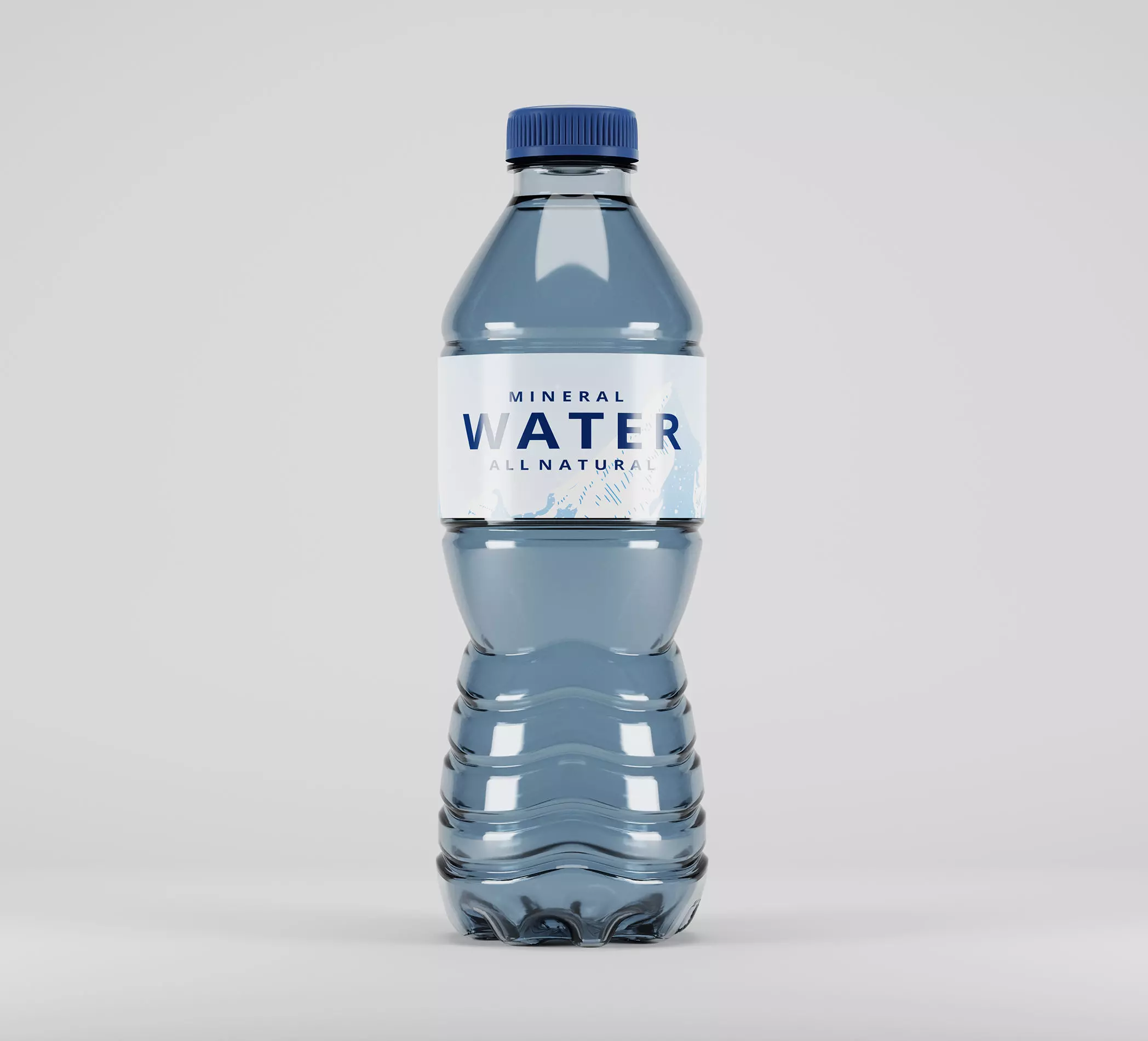 Plastic Water Bottle 250ml 3D model_0
