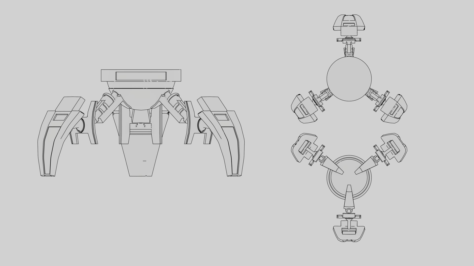 Mechanical research Robot Archie 3D model_11