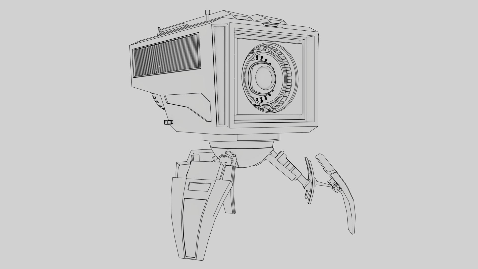 Mechanical research Robot Archie 3D model_13