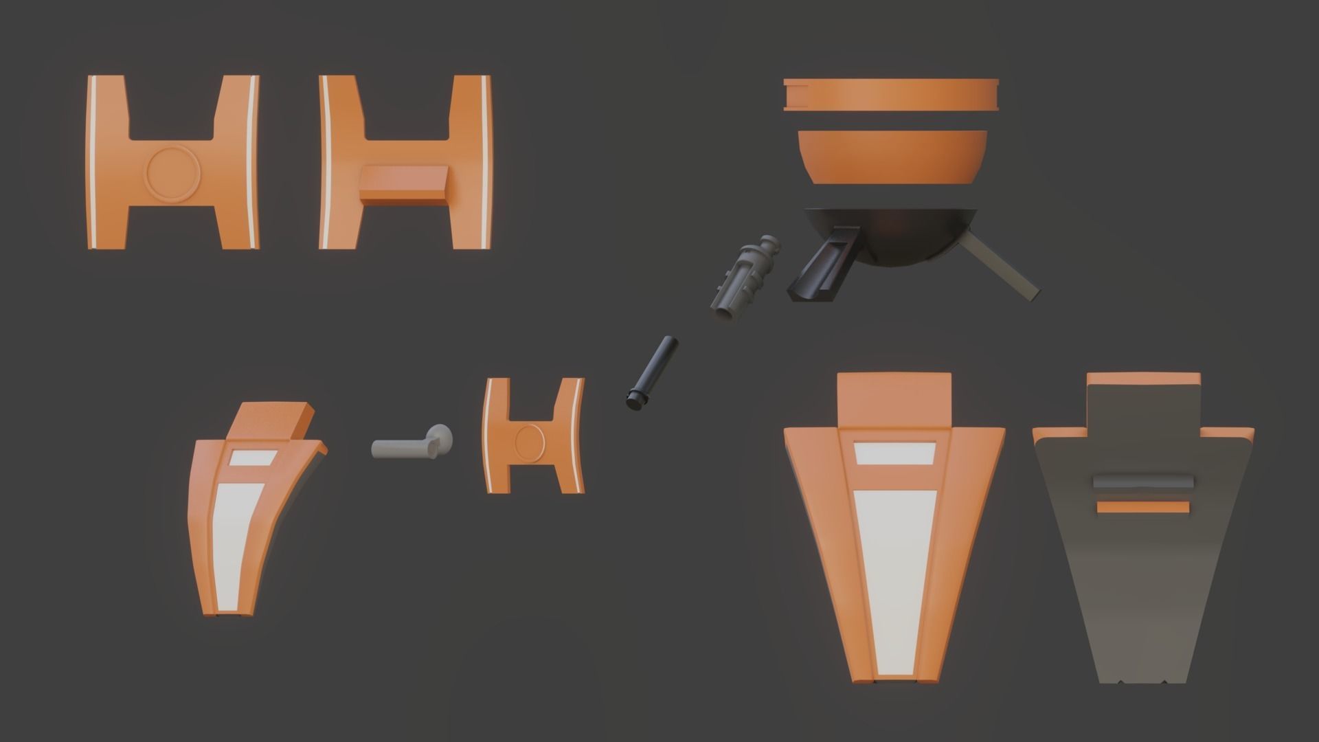 Mechanical research Robot Archie 3D model_9