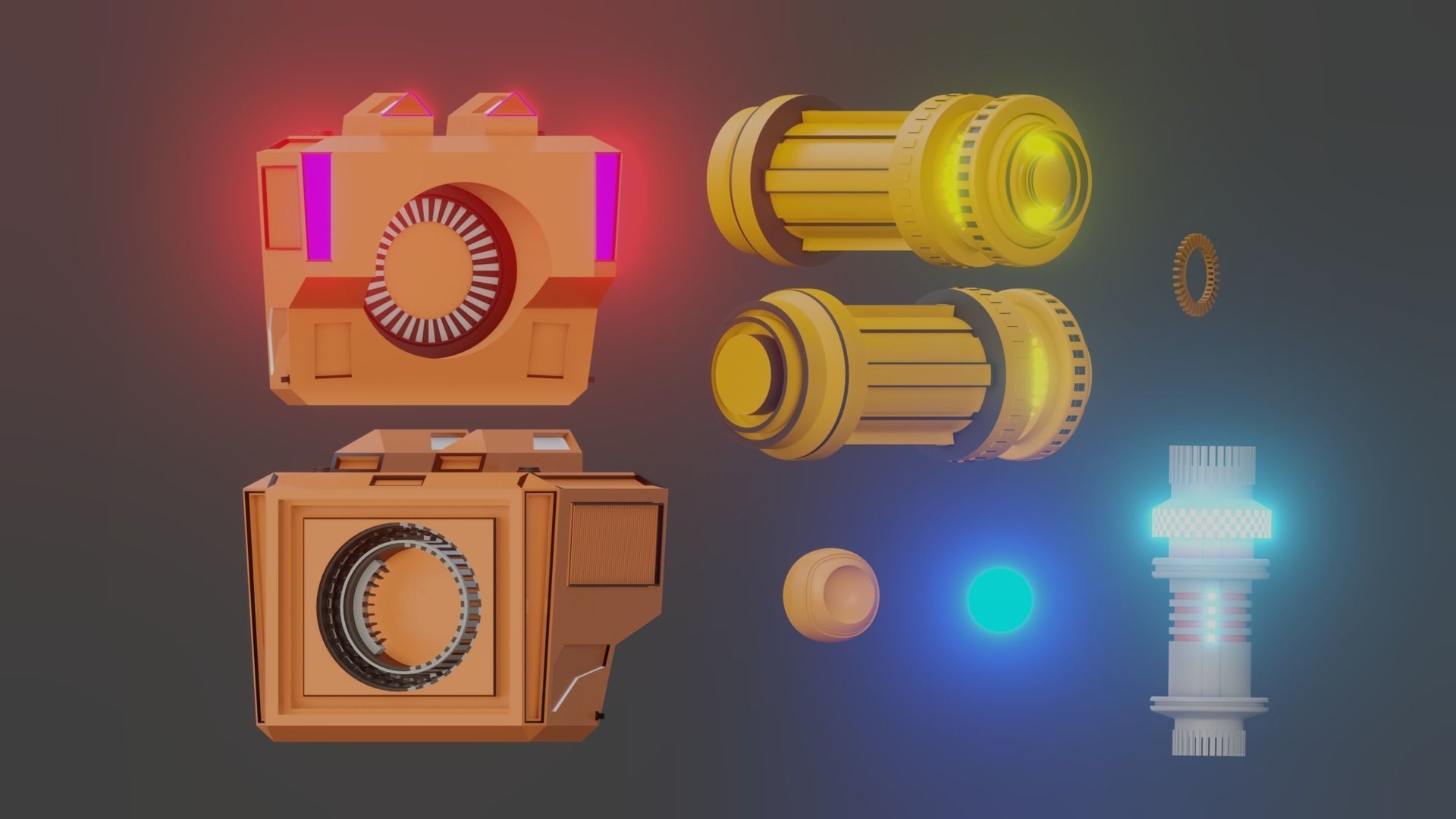 Mechanical research Robot Archie 3D model_8