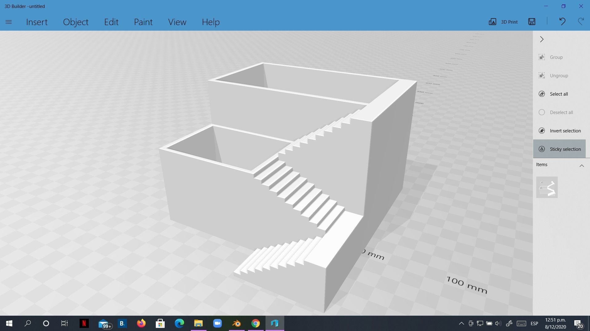 Elegant Pot Plant 2 with stairs 3D printable 3D print model 3D print model_7