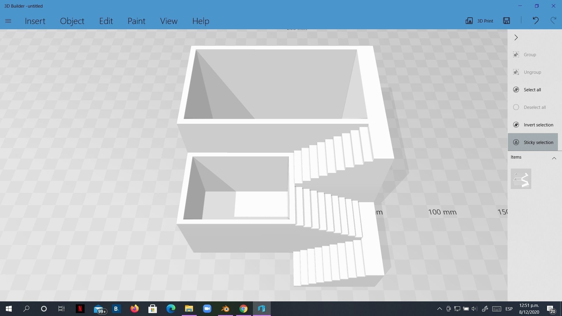 Elegant Pot Plant 2 with stairs 3D printable 3D print model 3D print model_10