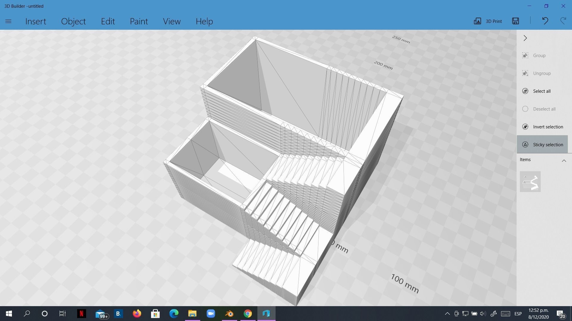 Elegant Pot Plant 2 with stairs 3D printable 3D print model 3D print model_2