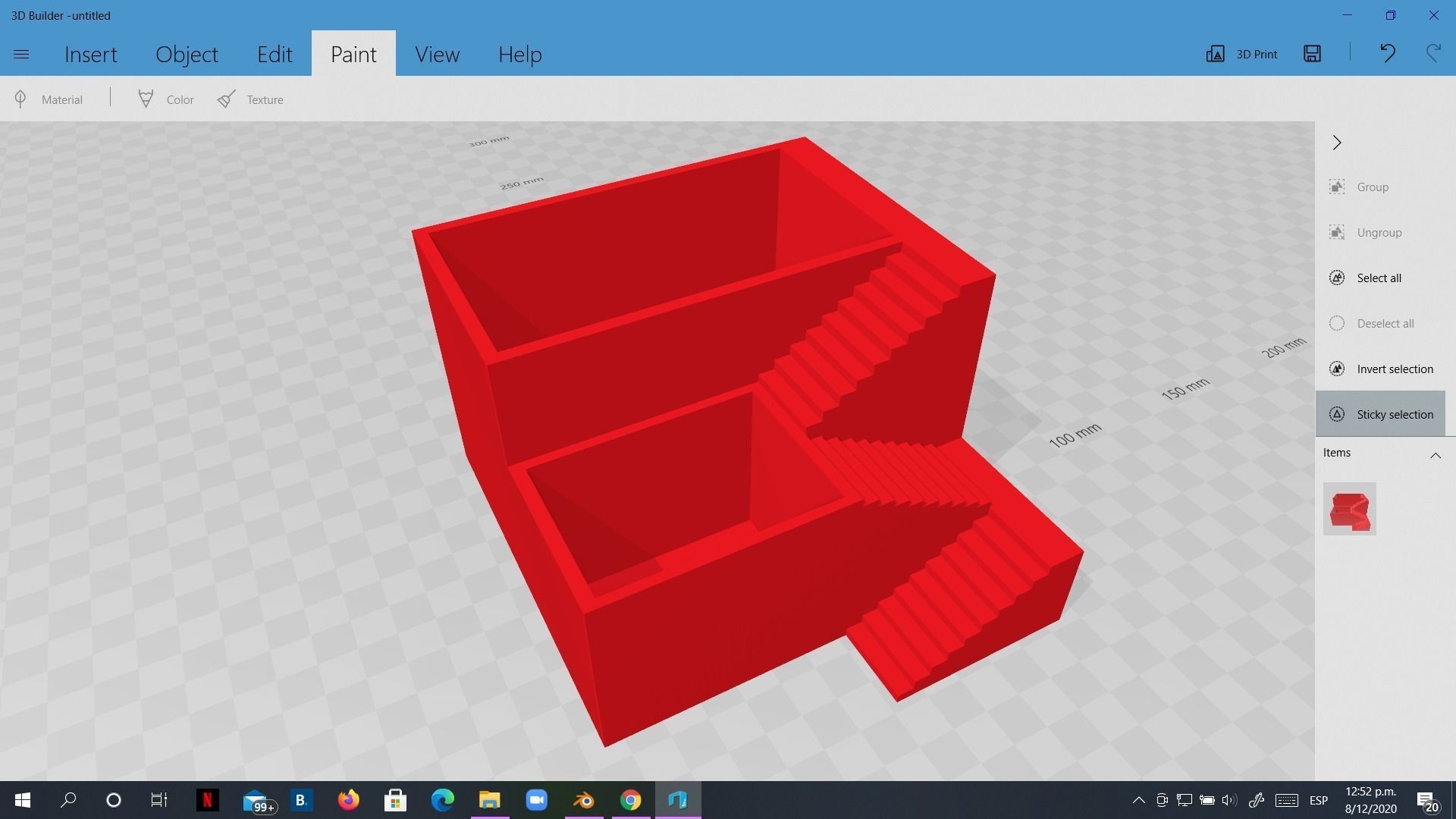 Elegant Pot Plant 2 with stairs 3D printable 3D print model 3D print model_12