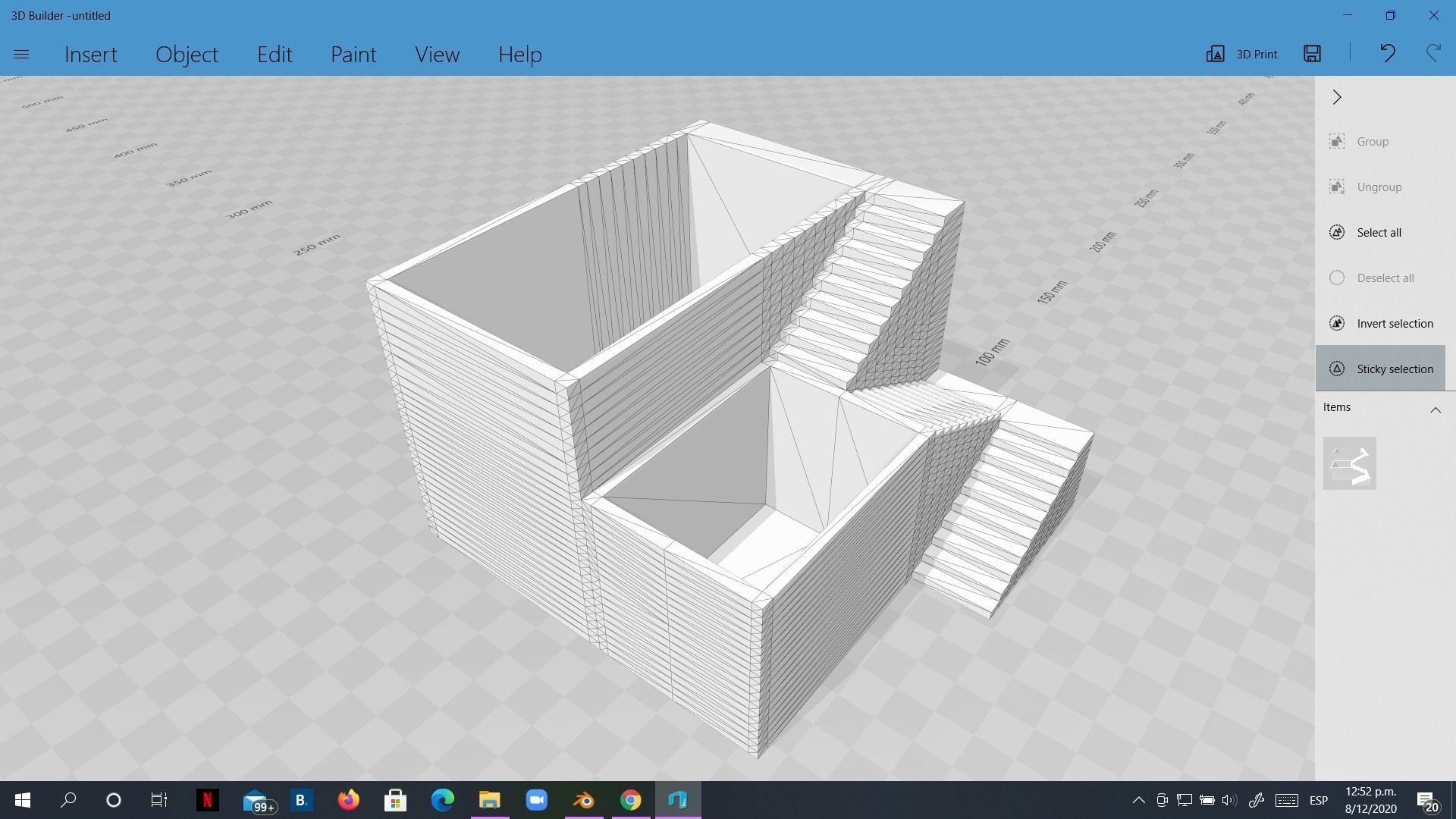 Elegant Pot Plant 2 with stairs 3D printable 3D print model 3D print model_8