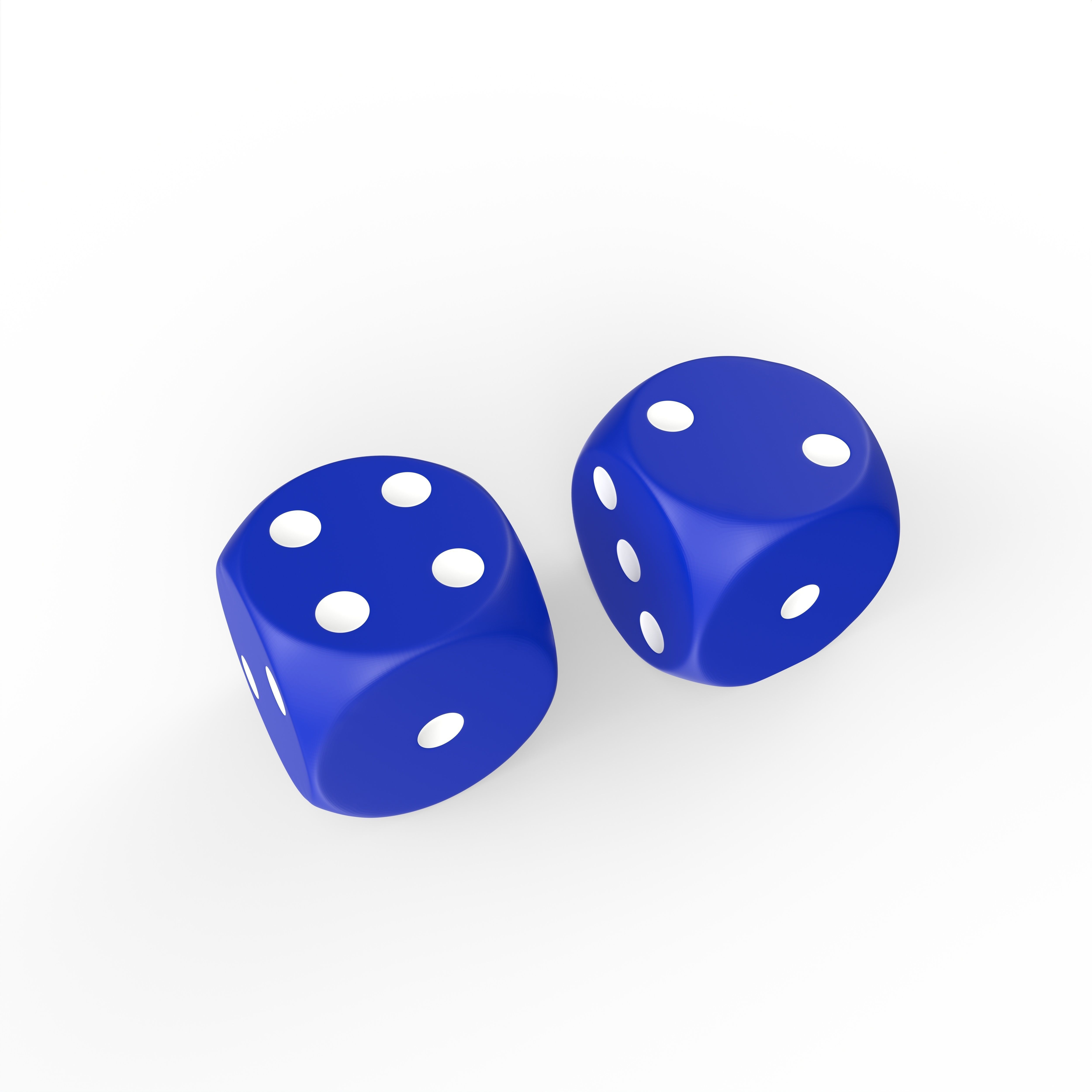Dice X two 3D model_10