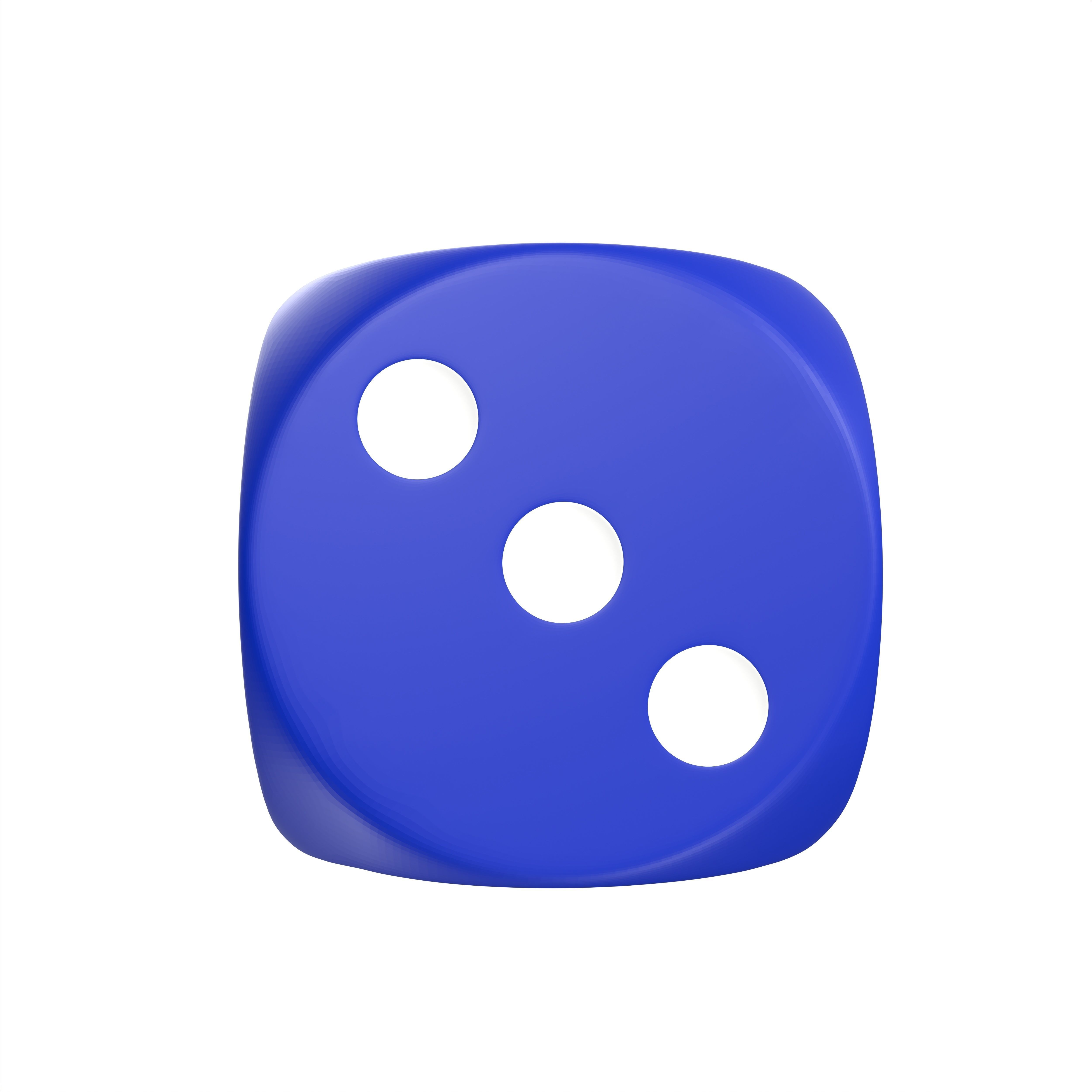 Dice X two 3D model_5