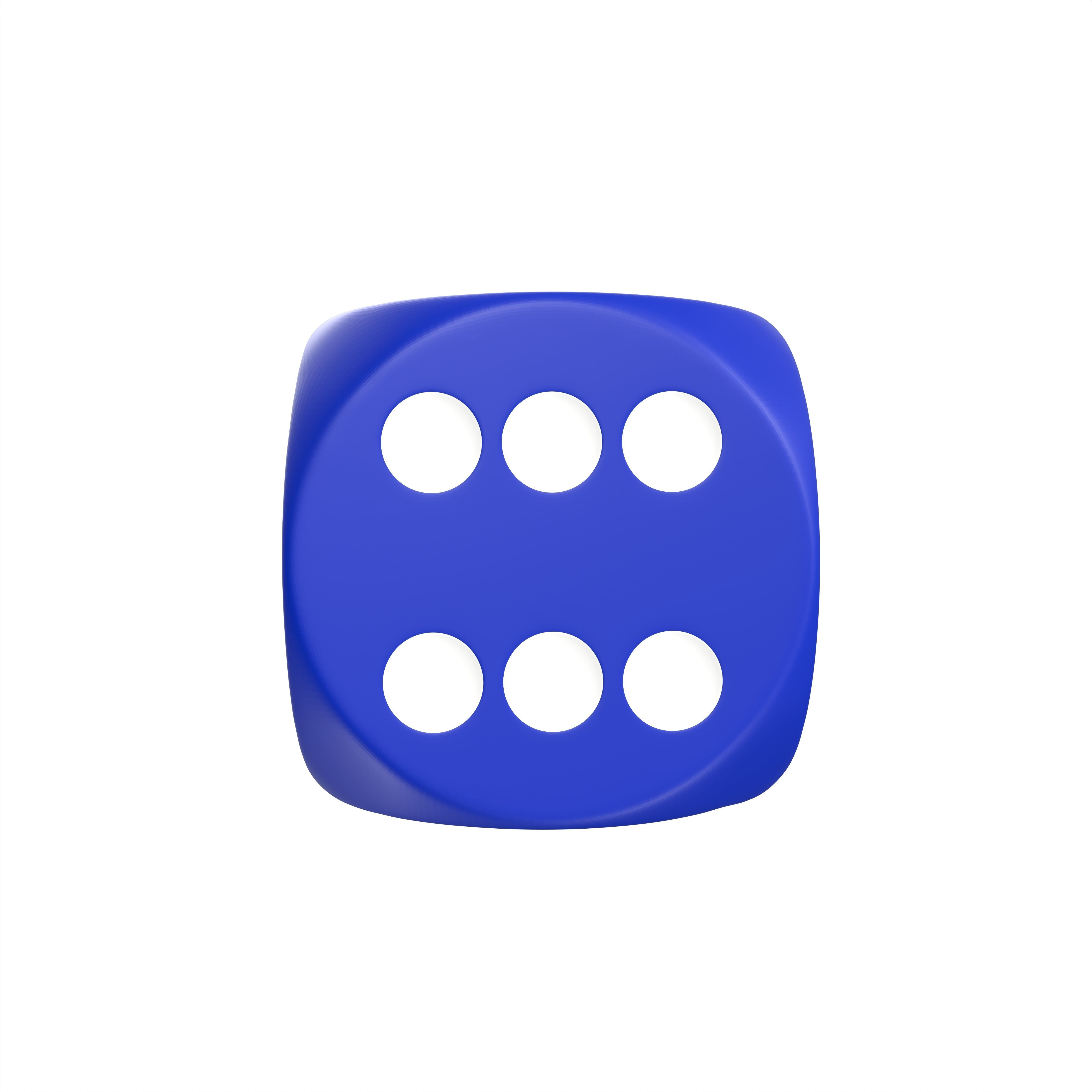 Dice X two 3D model_3