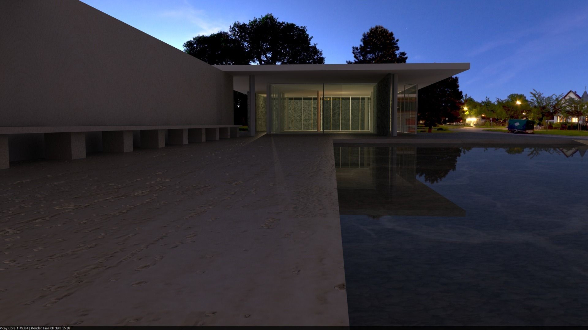 Barcelona Pavillion by Mies van der Rohe 3D model_0