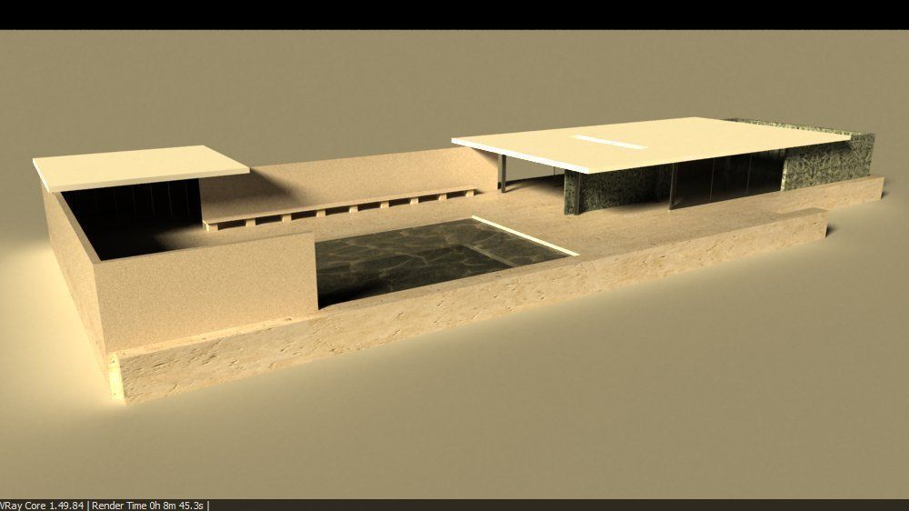 Barcelona Pavillion by Mies van der Rohe 3D model_12